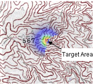 Example of Radiation Dose Contribution Evaluation (The radiation dose contribution of the target area is displayed as a map.)
